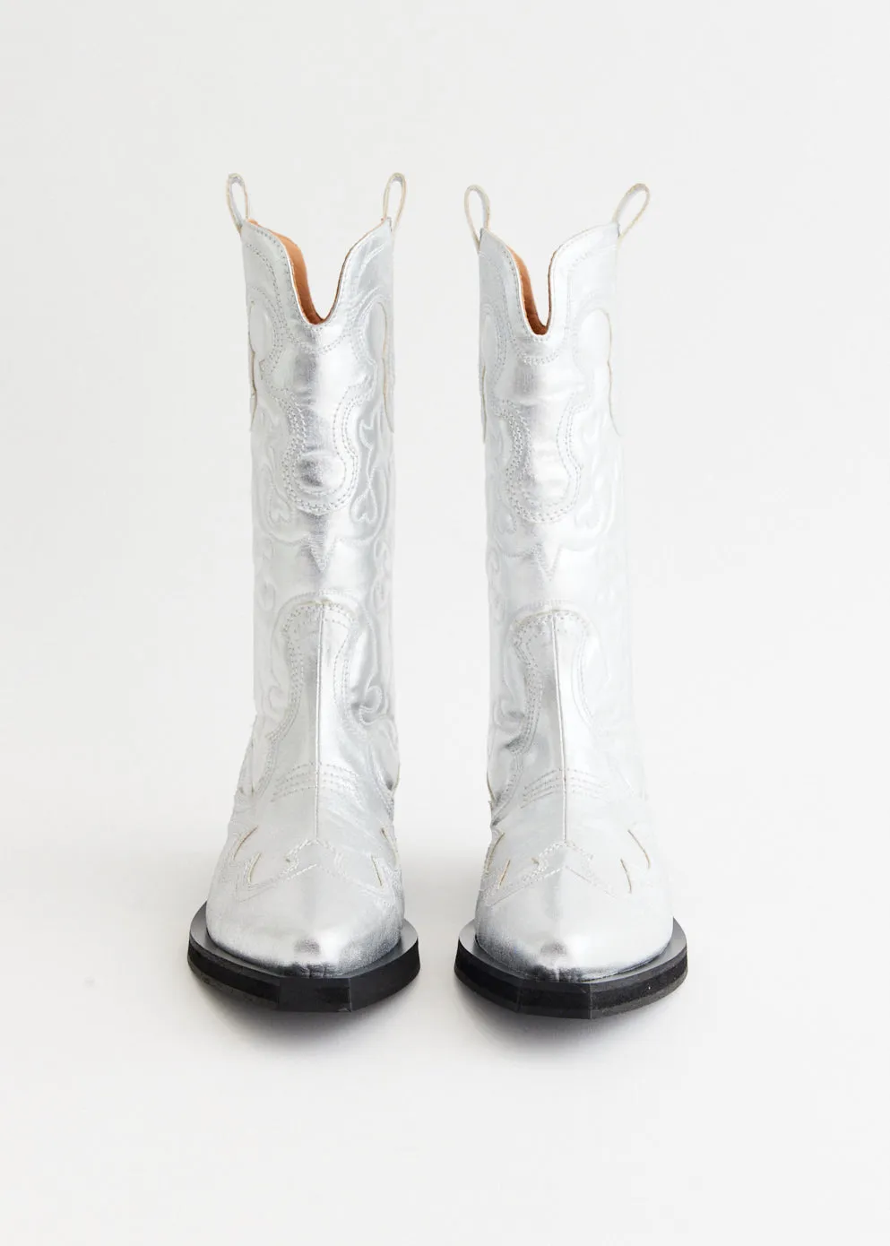 Ready For The Outdoors Mid Shaft Embroidered Western Boots Anti-Slip Grip