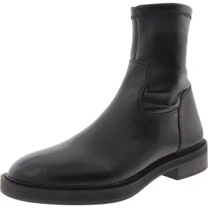 Lazio Womens Zipper Leather Ankle Boots
