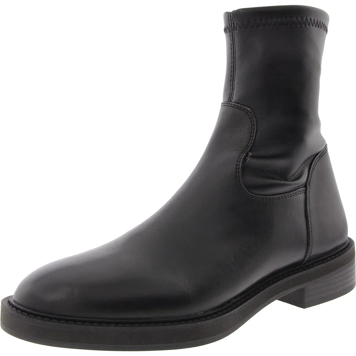Lazio Womens Zipper Leather Ankle Boots
