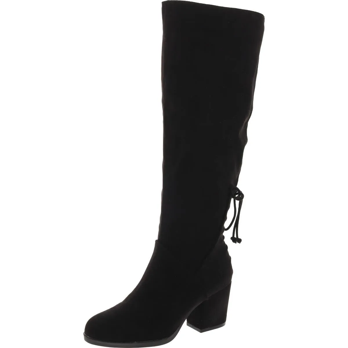 Leeda Womens Wide Calf Faux Suede Knee-High Boots