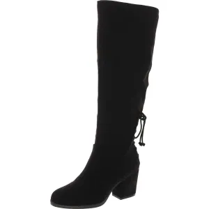 Leeda Womens Wide Calf Faux Suede Knee-High Boots