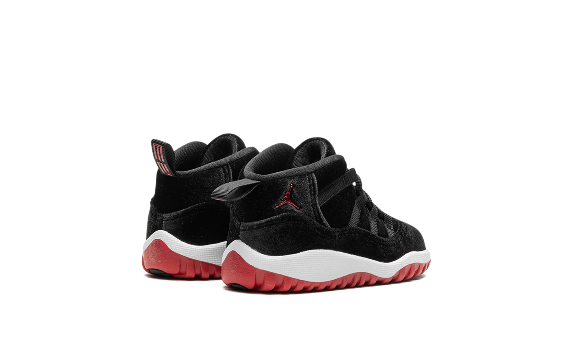 Air Jordan 11 Retro TD "Velvet Bred" Vintage Leather Shoulder Bag, Utilitarian, Quilted