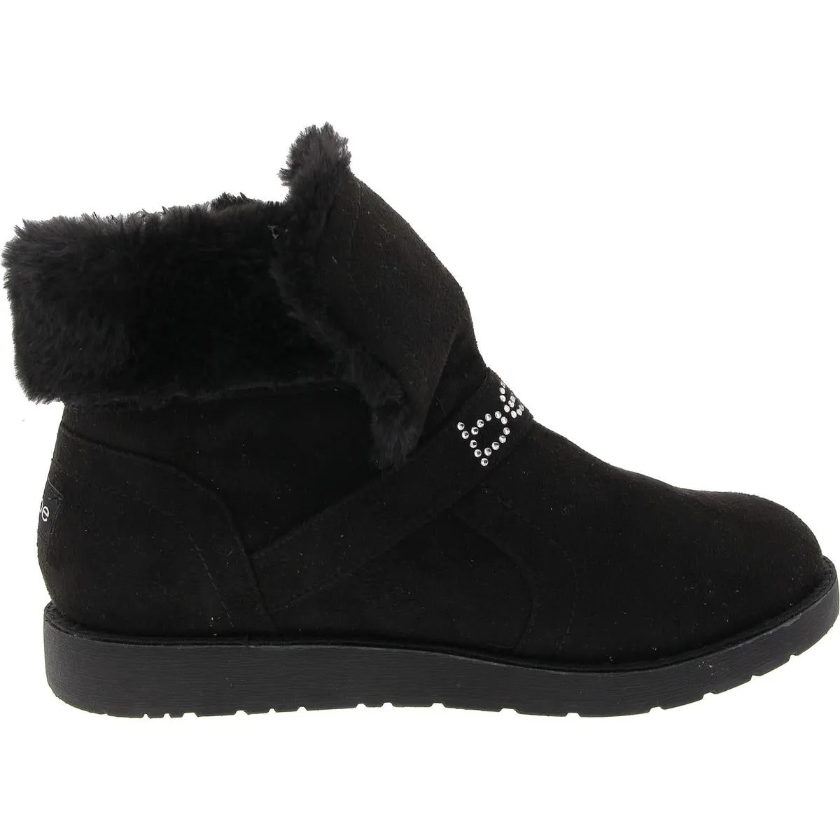 Leyna Womens Embellished Faux Fur Shearling Boots