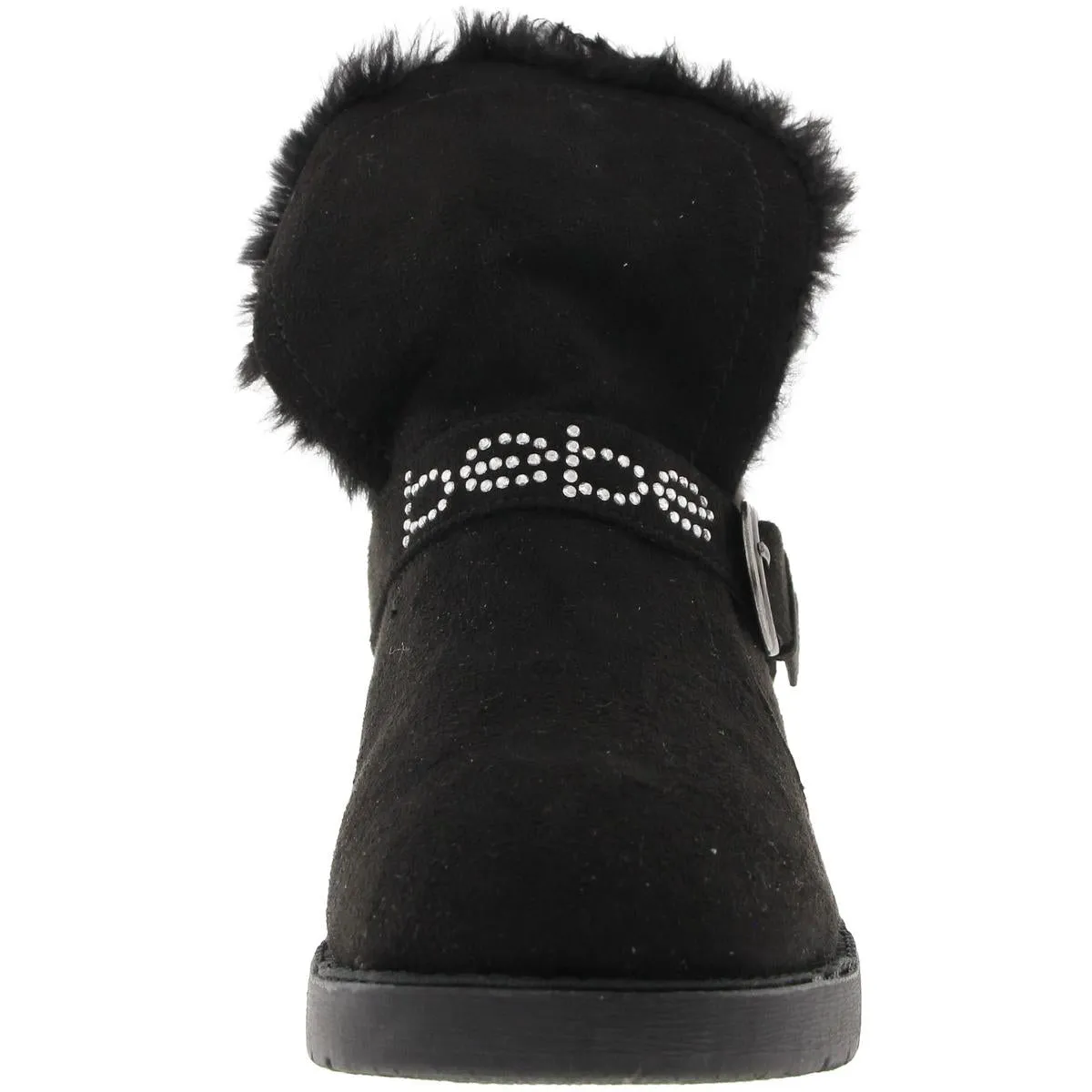 Leyna Womens Embellished Faux Fur Shearling Boots
