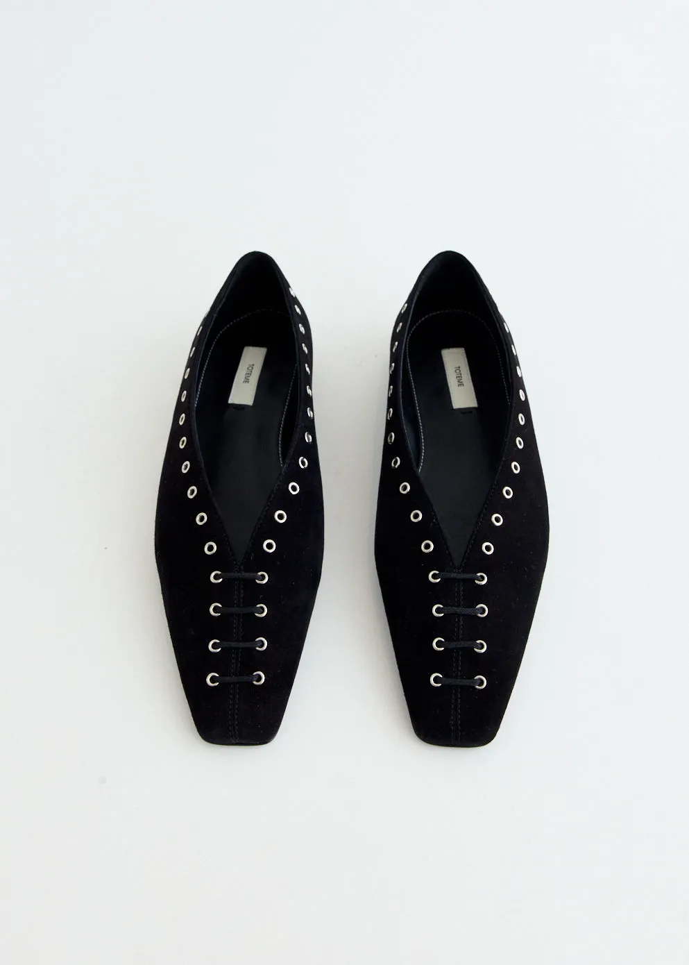 Suede Lace Up Ballerinas Find Your Match, Magnetic Snap, Jute Beach Tote
