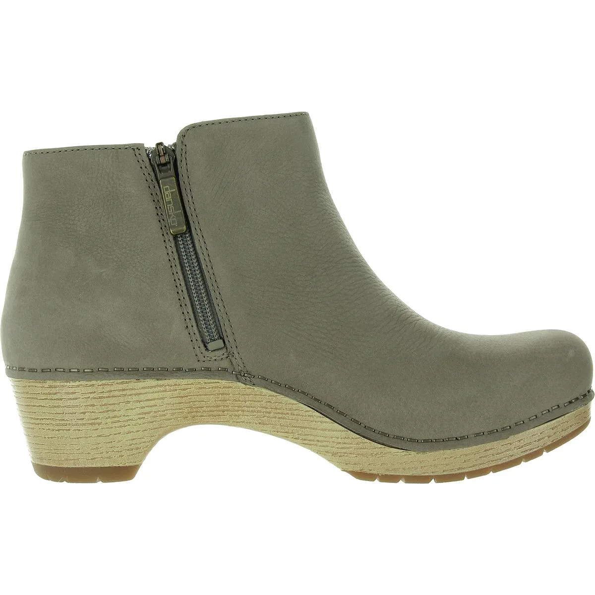Lizanne Milled Nubuck Womens Zipper Leather Ankle Boots