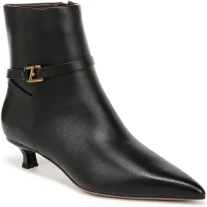 LMARNIE Womens Zipper Leather Ankle Boots