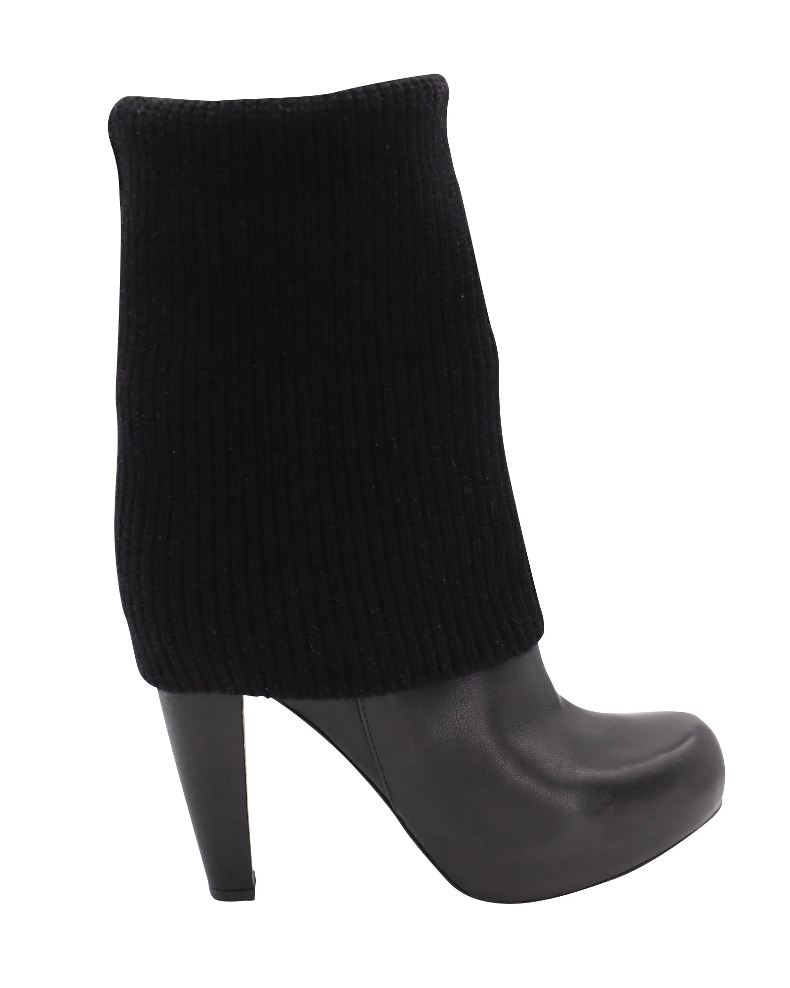 Loeffler Randall Wendy Sock Boots in Black Leather