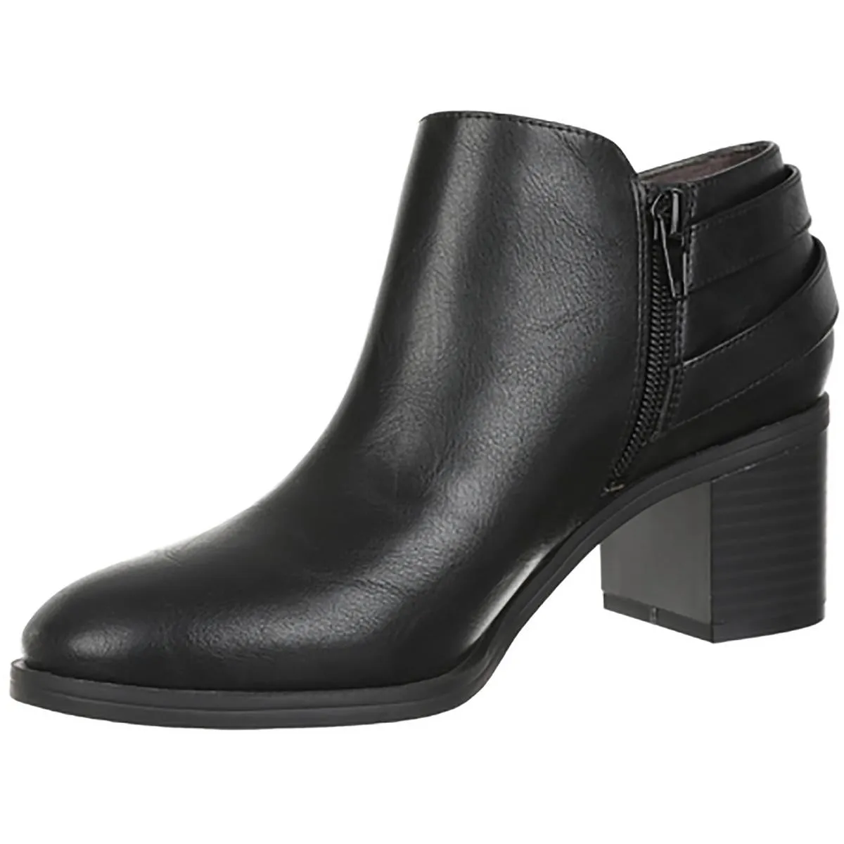 Lorelai Womens Zipper Faux Leather Ankle Boots