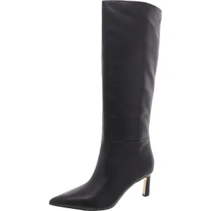 Lorthey Womens Leather Pointed Toe Knee-High Boots