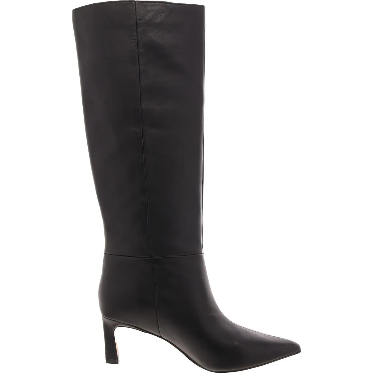 Lorthey Womens Leather Pointed Toe Knee-High Boots