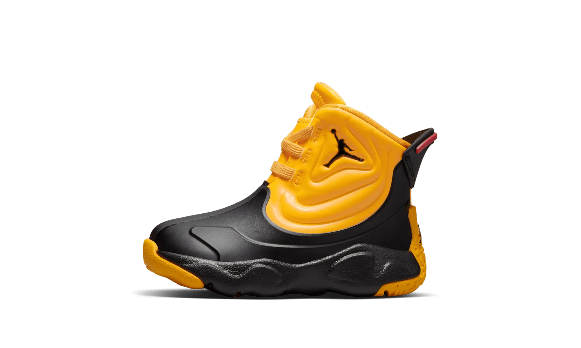 Transparent Pvc Low-maintenance offer Jordan Drip 23 Rain Boot TD "University Gold Black" Striped pattern deal