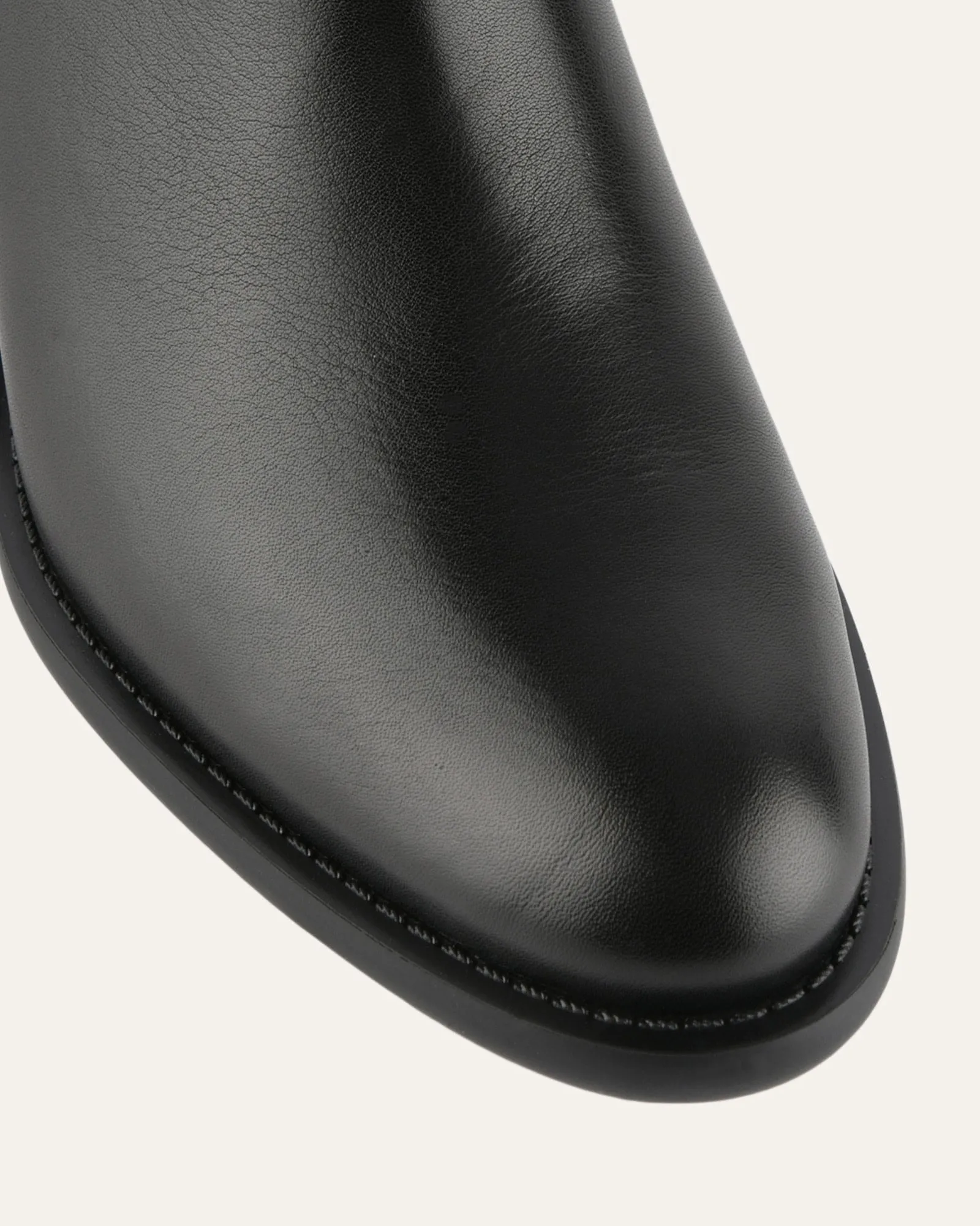 LUCAS MID ANKLE BOOTS BLACK LEATHER