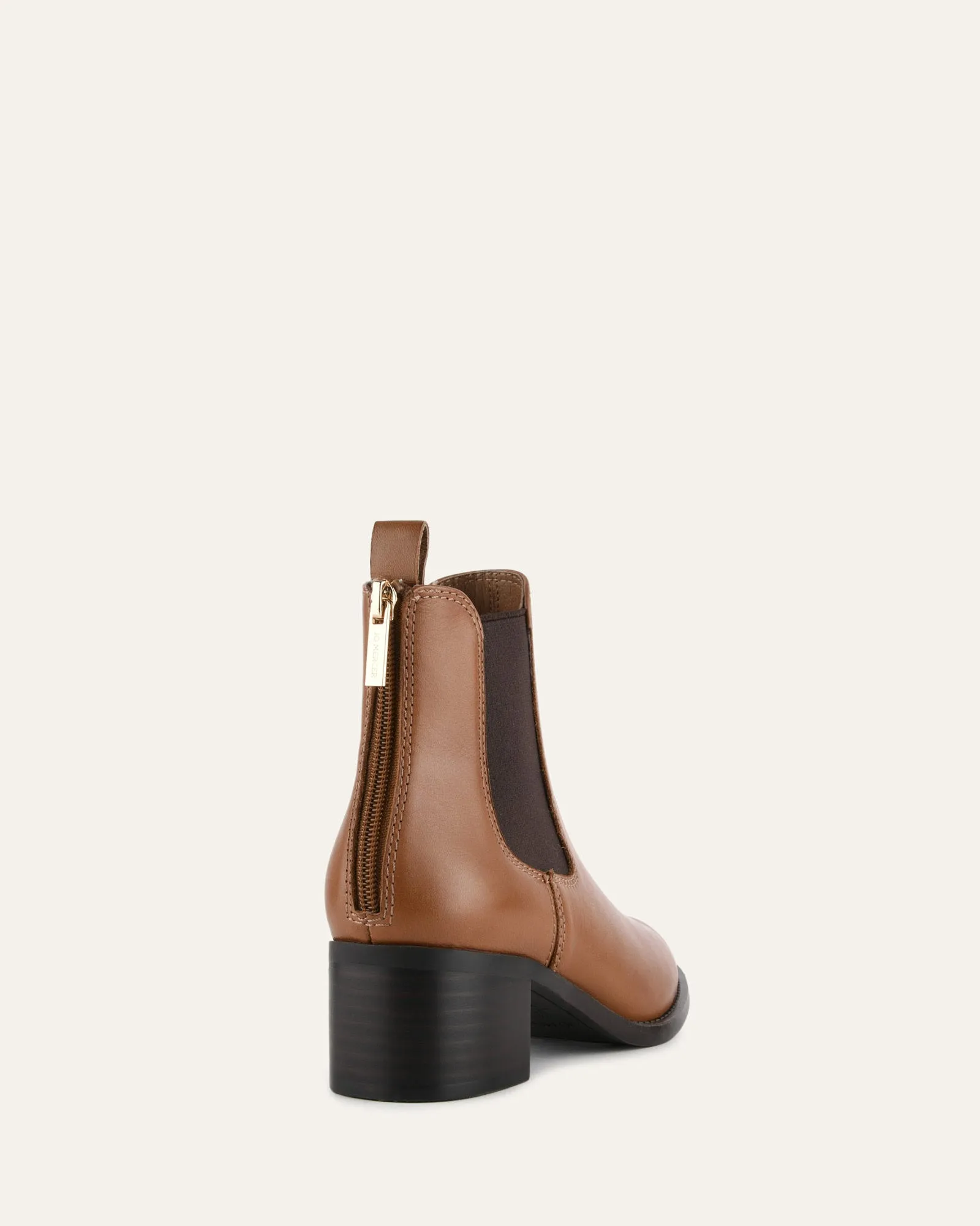 LUCAS MID ANKLE BOOTS DARK TAN LEATHER