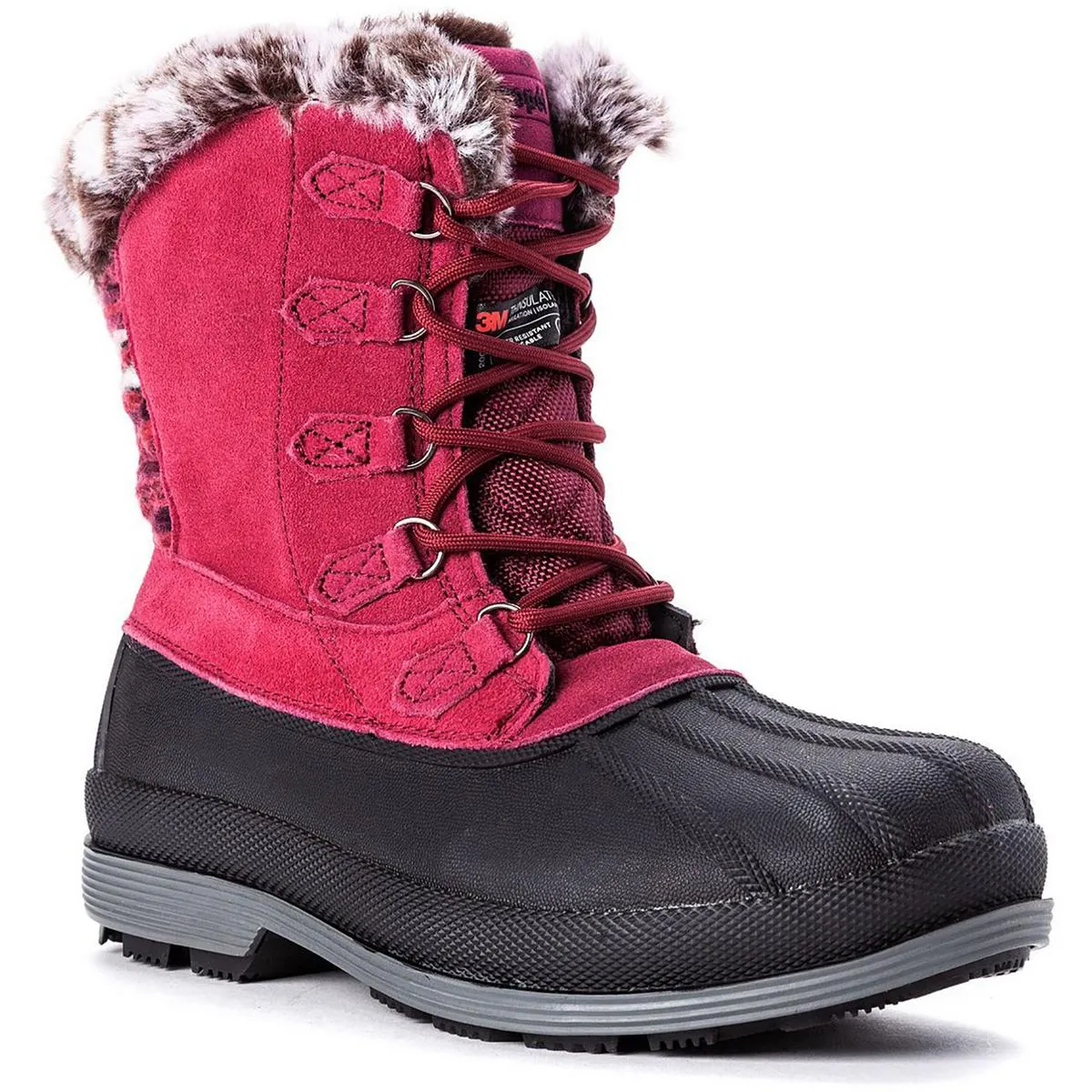 Lumi Tall Lace Womens Cold Weather Leather Winter Boots