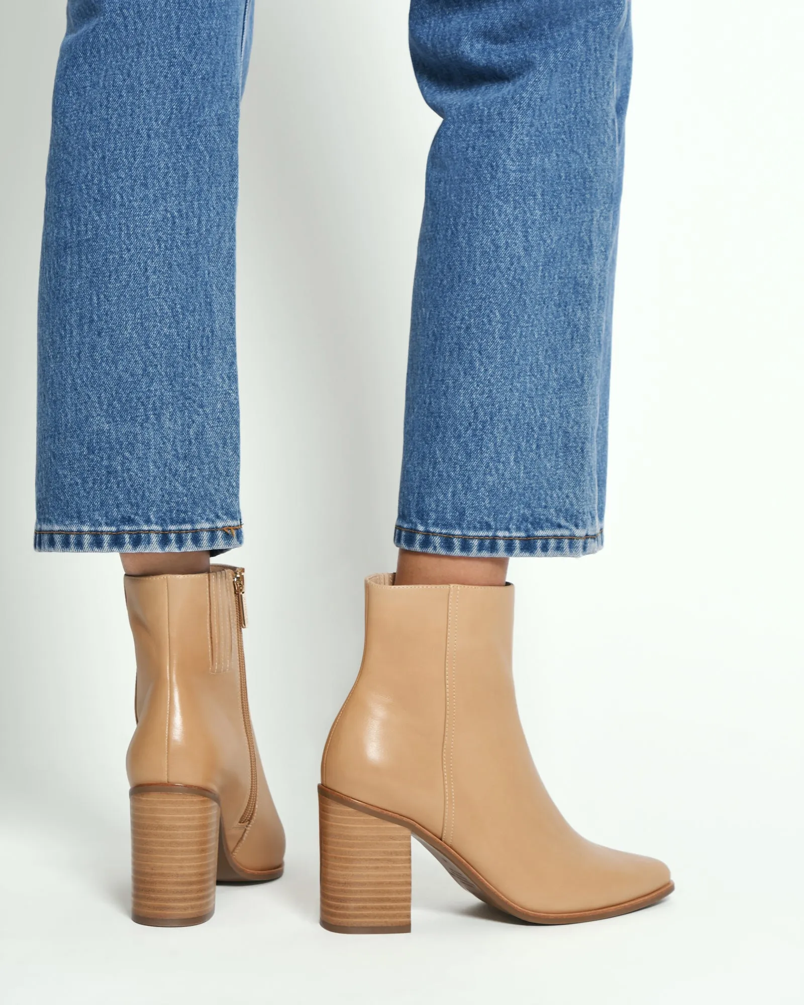 LUNA HIGH ANKLE BOOTS BUTTERSCOTCH LEATHER