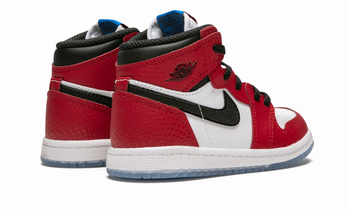 Denim Jordan 1 Retro High OG TD "Spider-Man Origin Story" Leather Tote Bag For Work