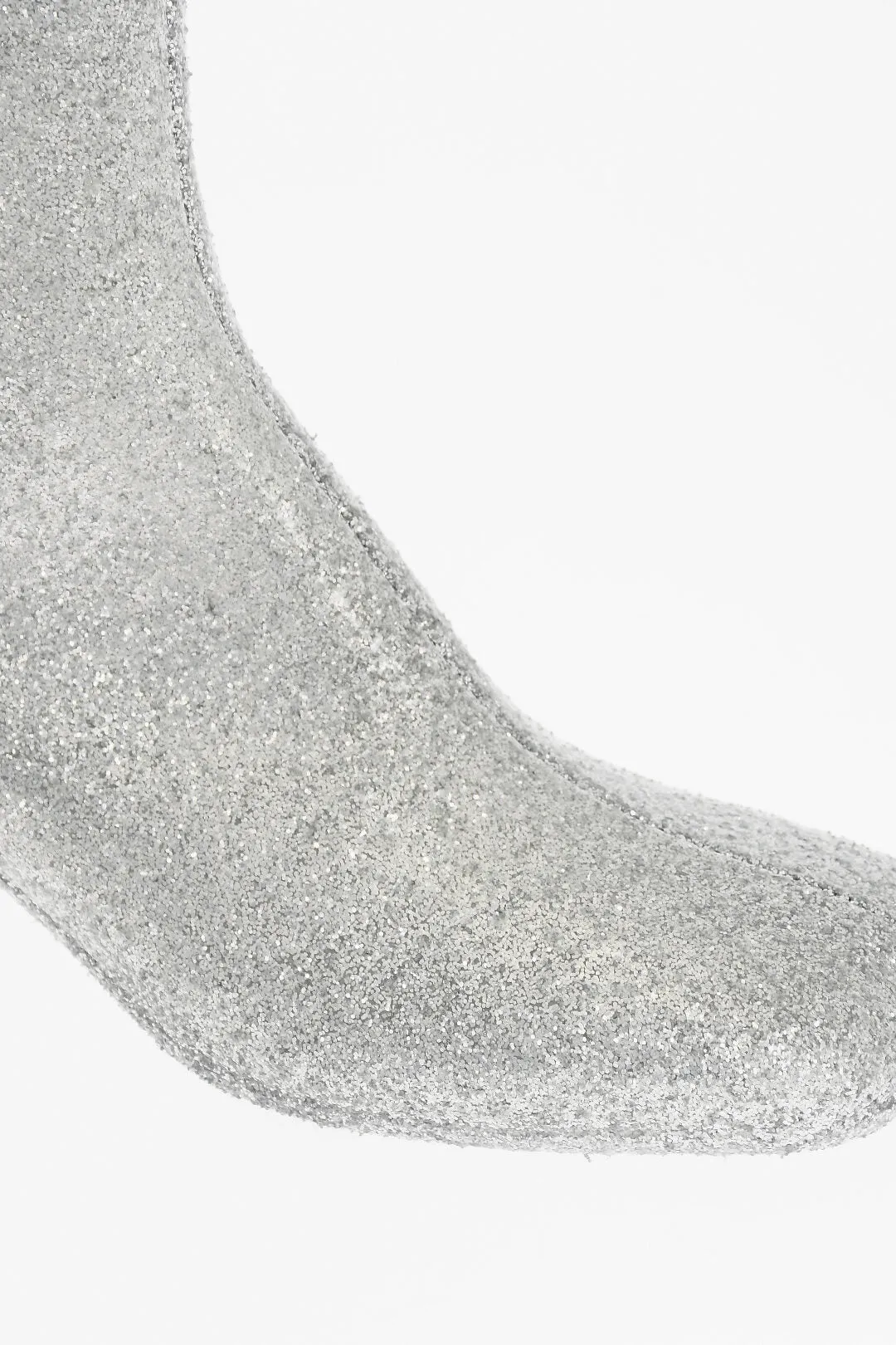 Maison Margiela Mm6 Square-Toe Glitter Booties 6Cm