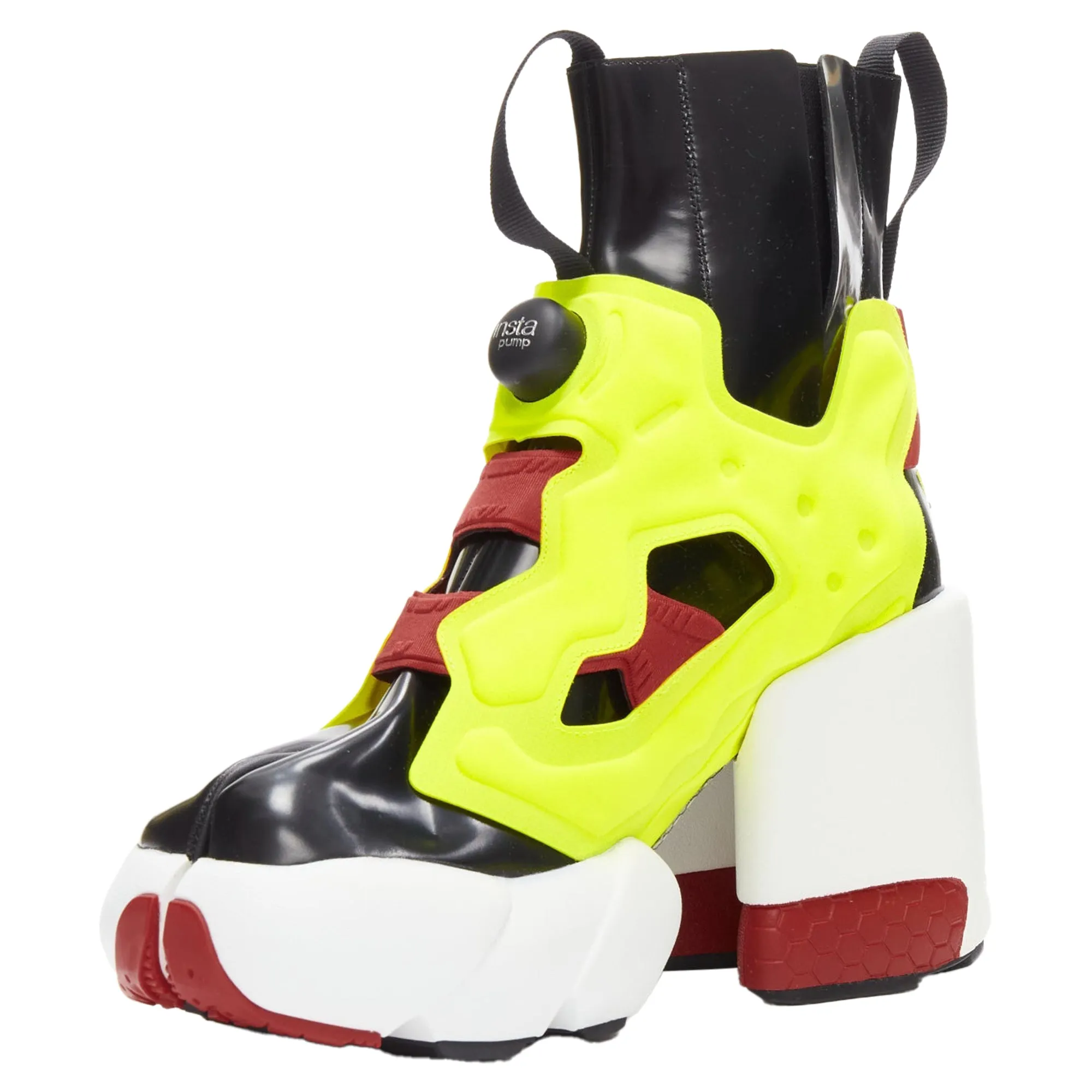 Maison Margiela Reebok tabi neon chunky boots