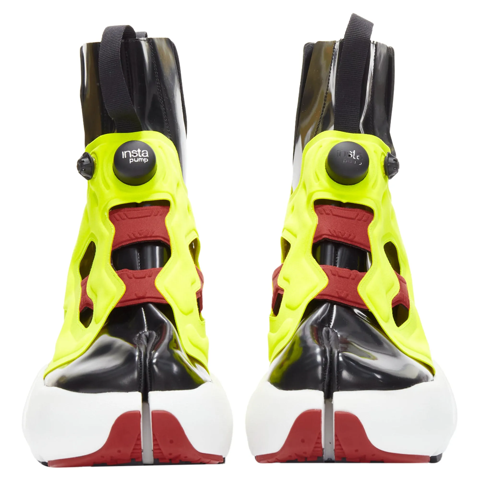 Maison Margiela Reebok tabi neon chunky boots