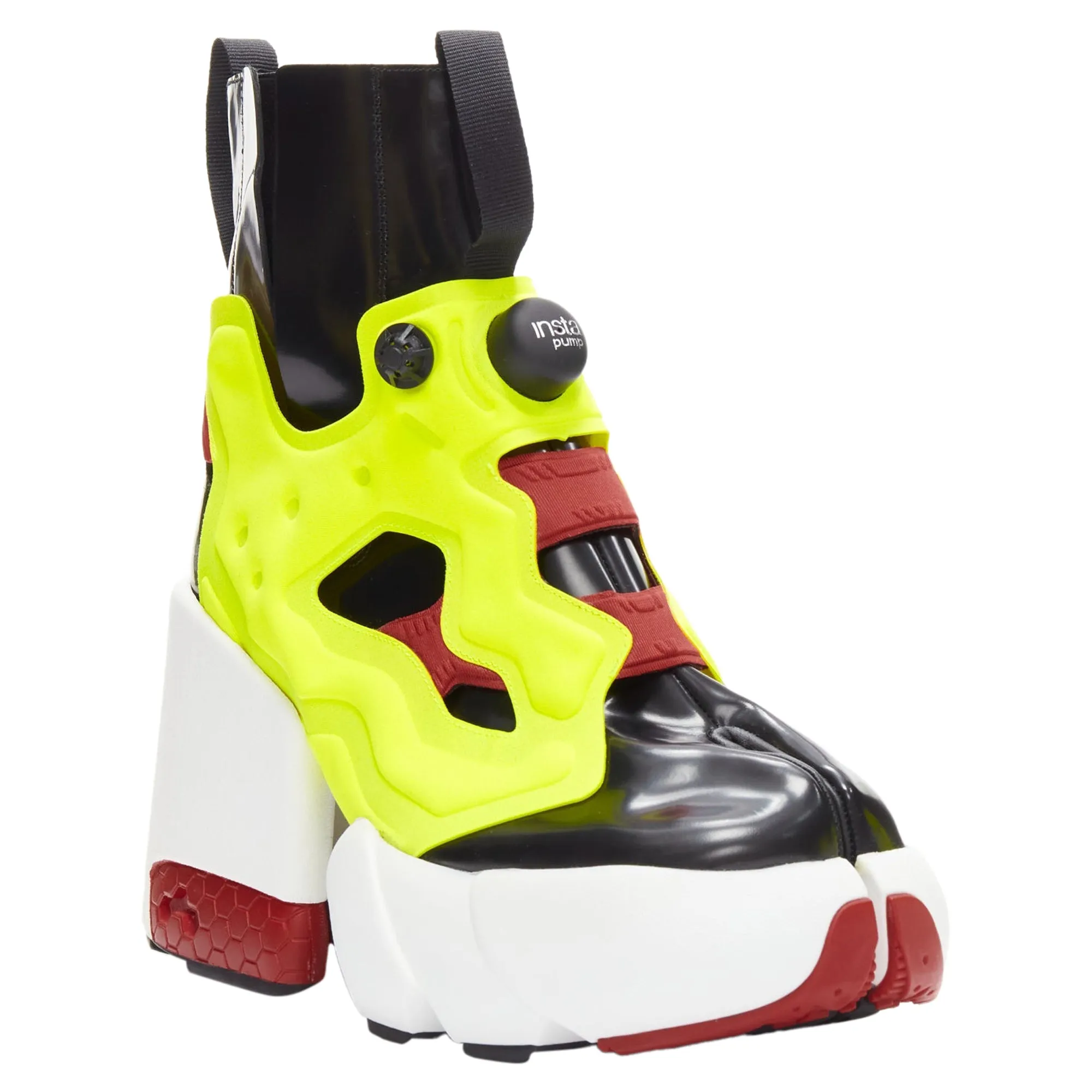 Maison Margiela Reebok tabi neon chunky boots