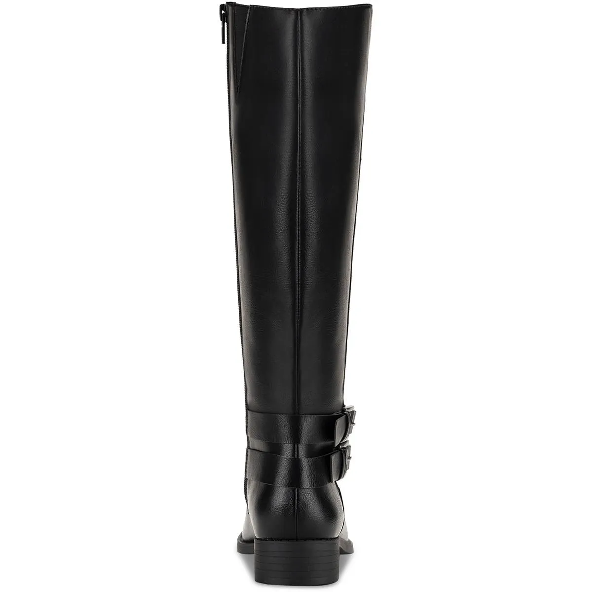 Malia Womens Faux Leather Buckle Mid-Calf Boots