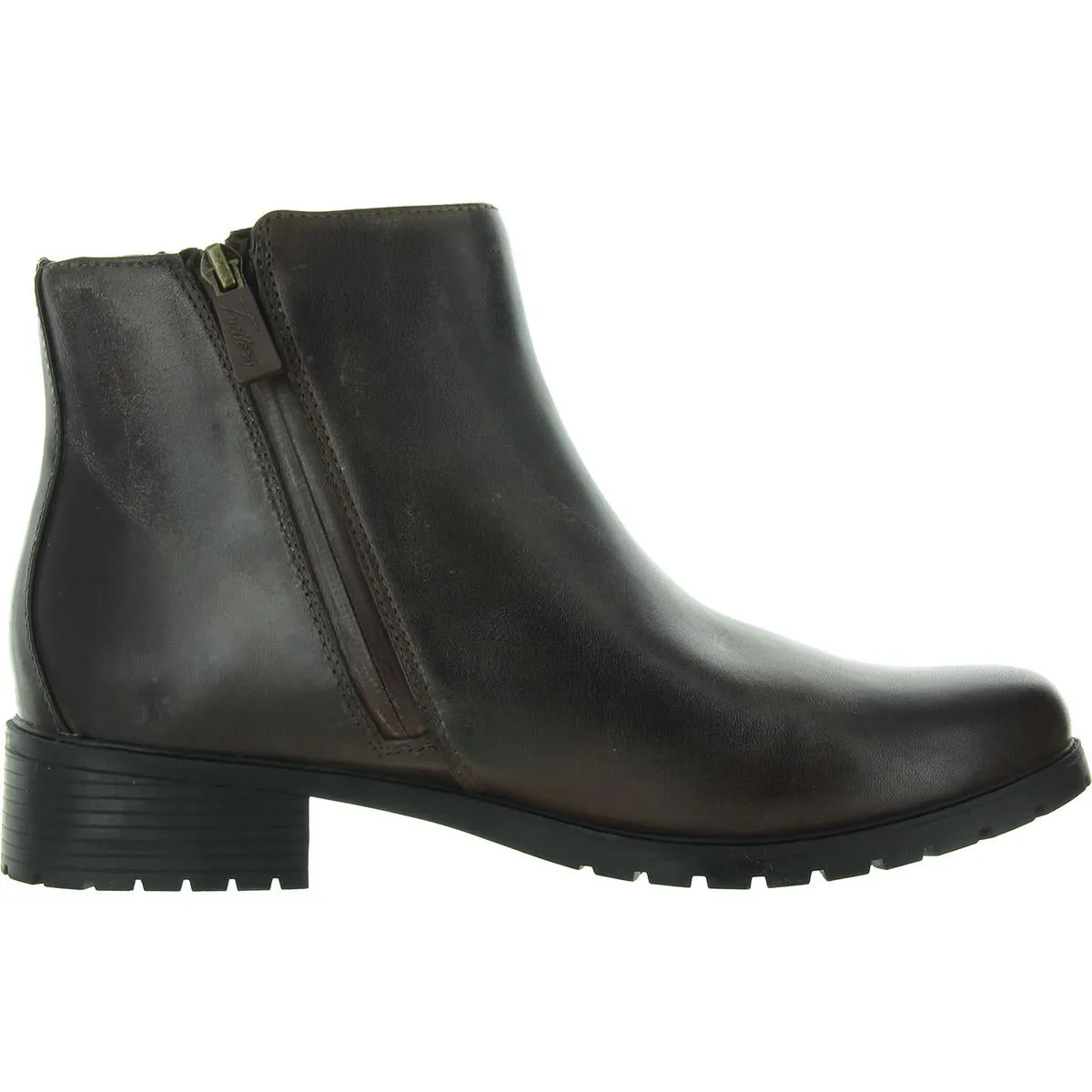Margo Womens Zipper Leather Ankle Boots