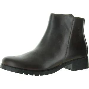 Margo Womens Zipper Leather Ankle Boots
