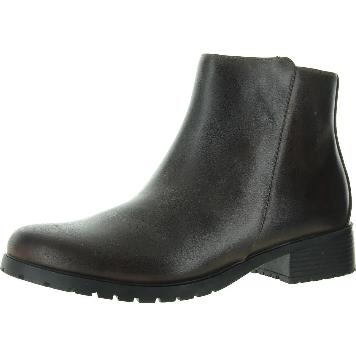 Margo Womens Zipper Leather Ankle Boots