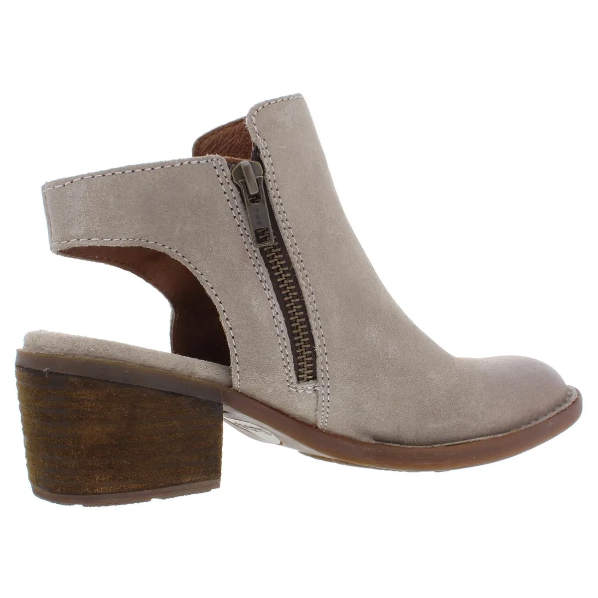 Margrit Womens Suede Open Back Booties
