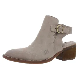 Margrit Womens Suede Open Back Booties