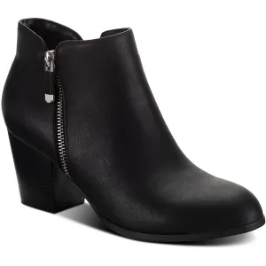 Marinaa Womens Zip Up Slip On Ankle Boots