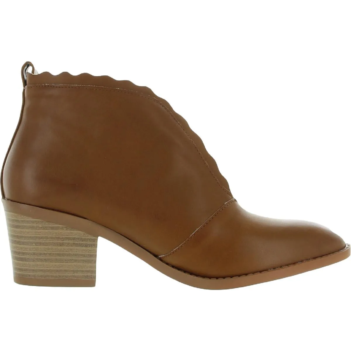 Maris Womens Faux Leather Block Heel Shooties