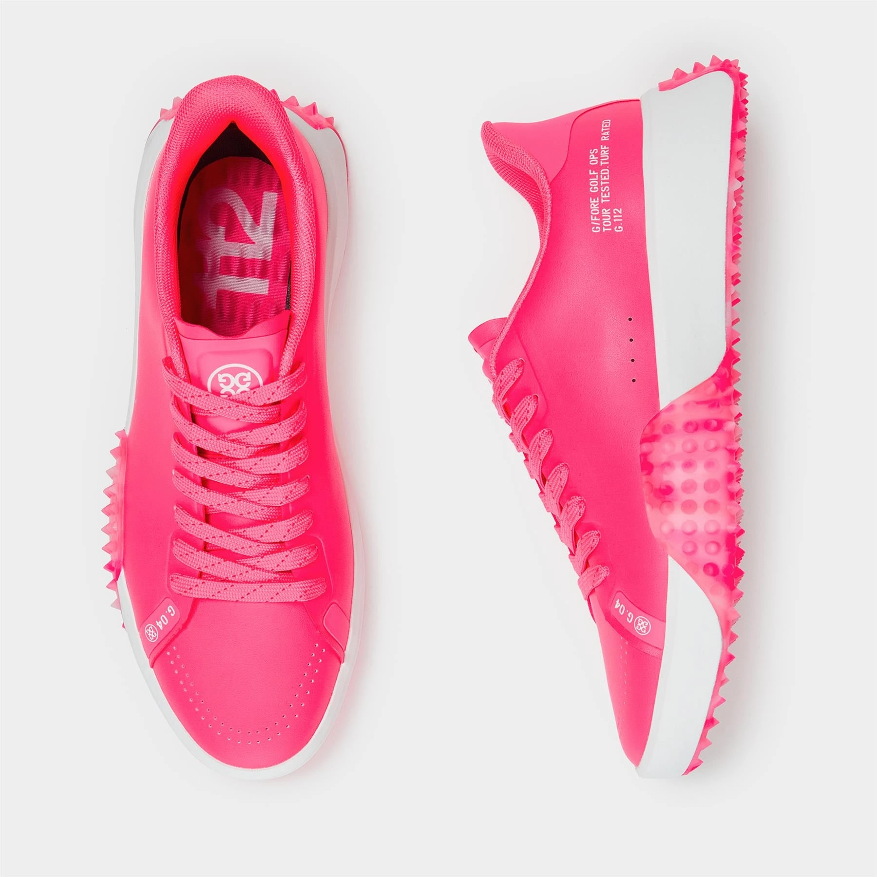 Quick Access Pocket, Chain Strap G.112 P.U. Leather Camo Sole Golf Shoes Knockout Pink