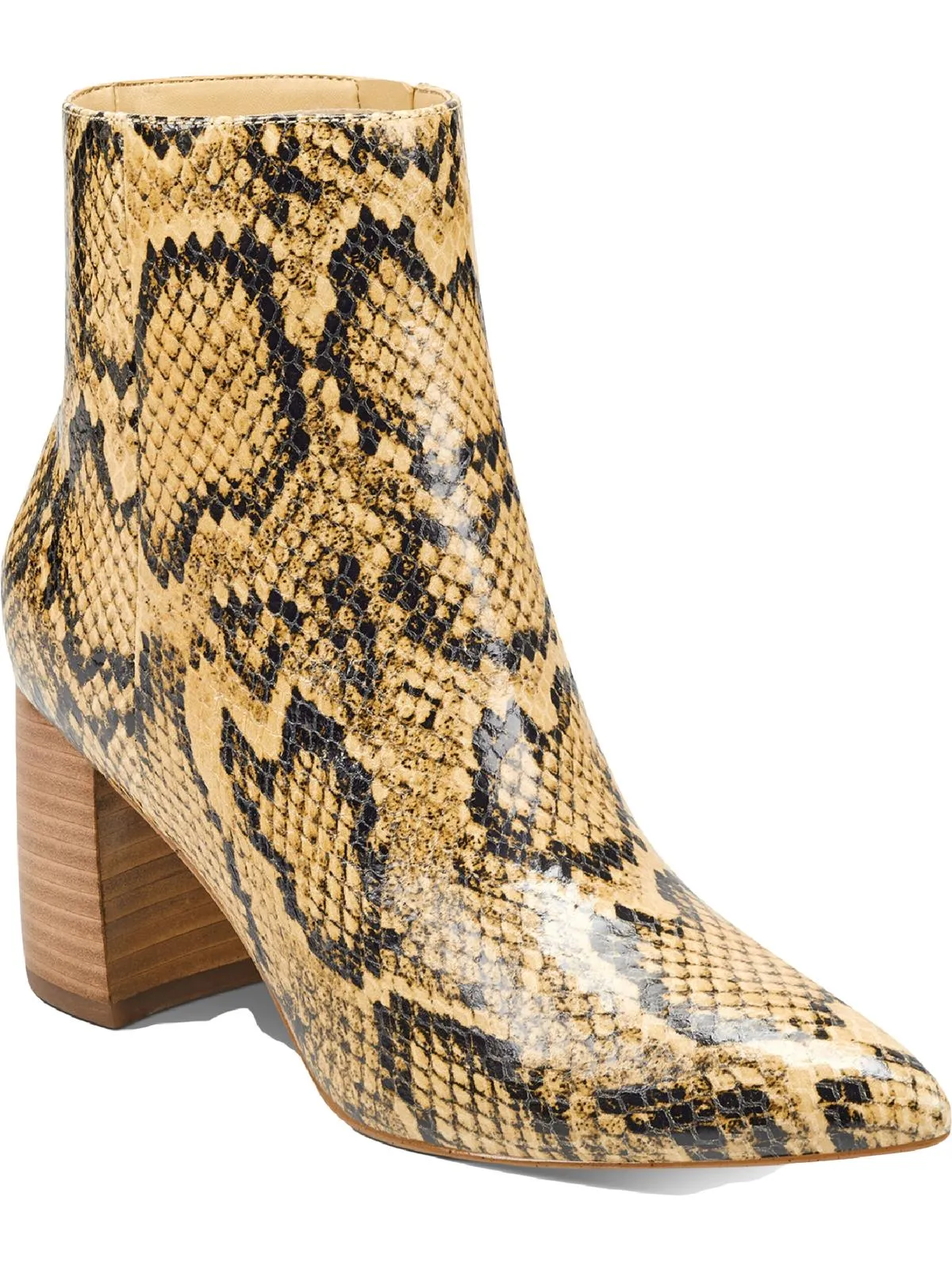 MF Retire 2 Womens Leather Snake Print Ankle Boots