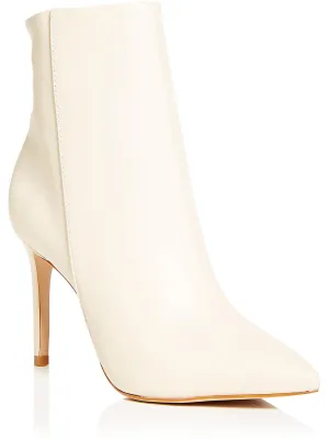 Mikki Womens Leather Stiletto Ankle Boots