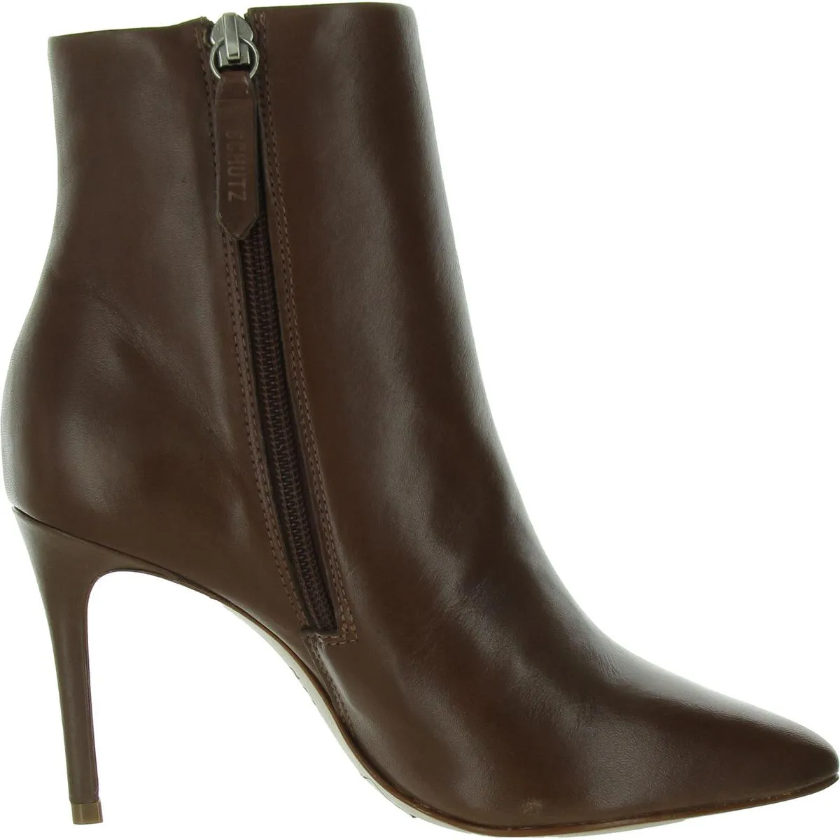 Mikki Womens Leather Stiletto Ankle Boots