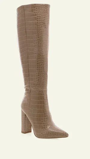 Milla Long Boot In Light Taupe