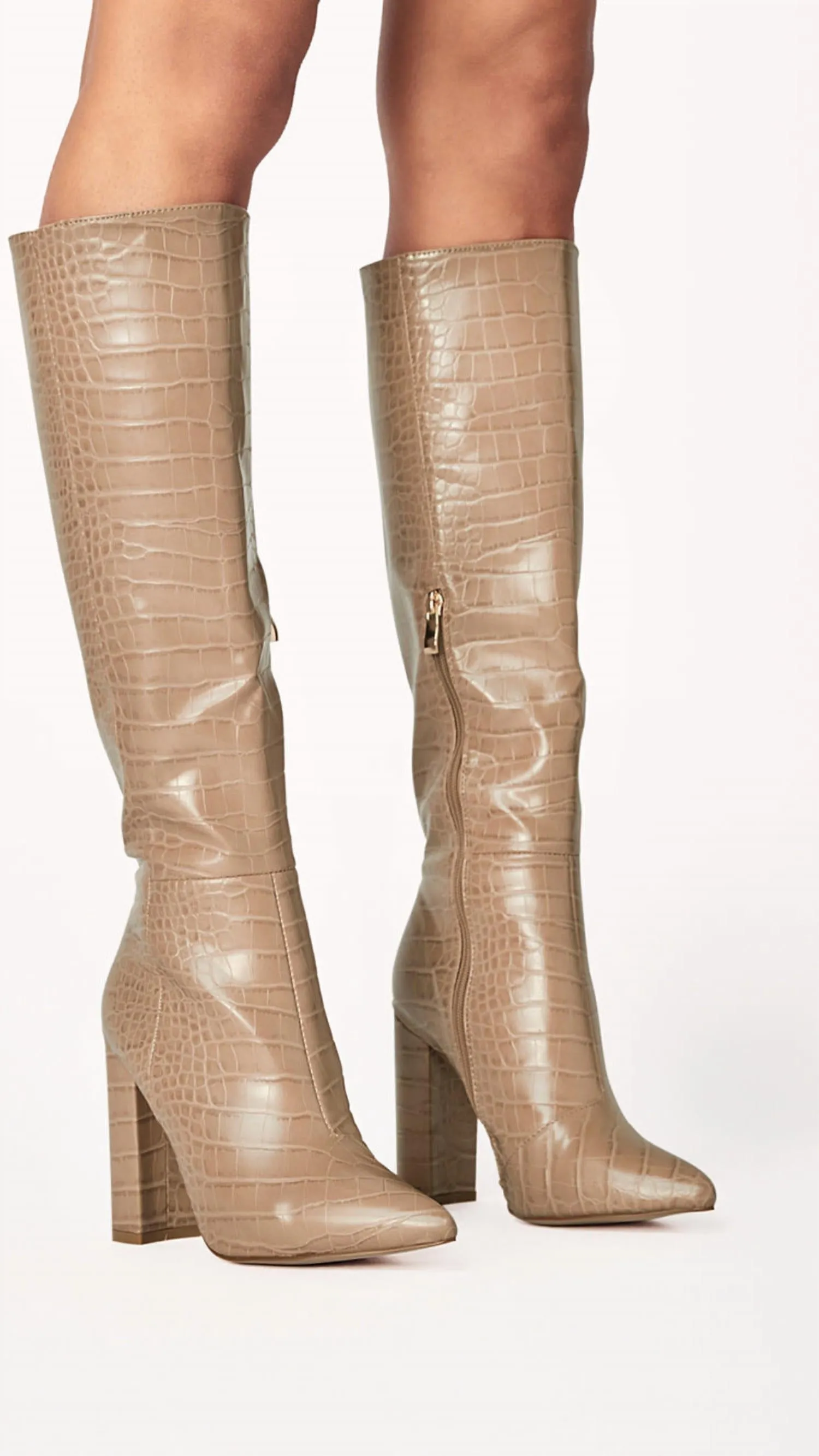 Milla Long Boot In Light Taupe