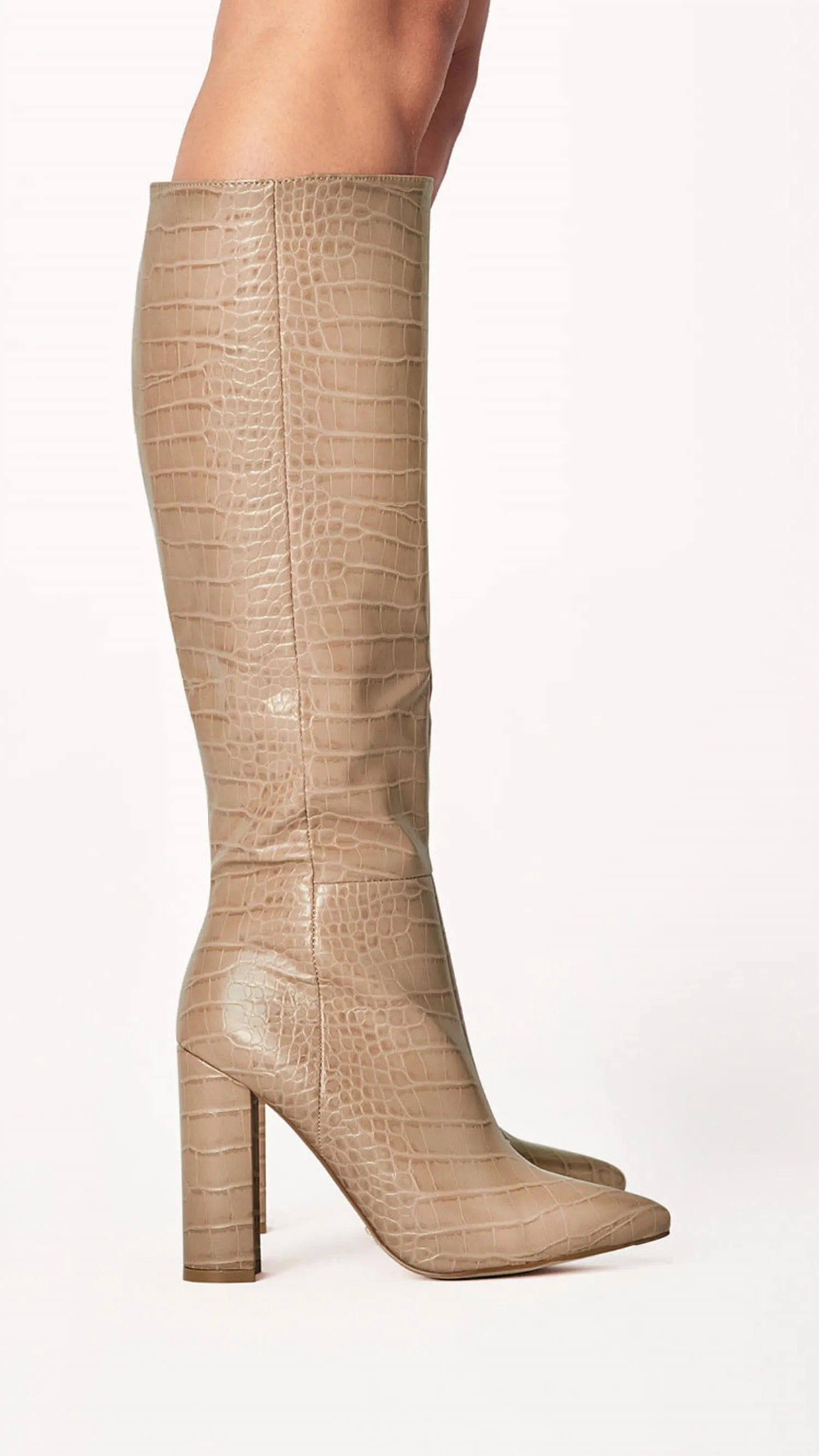 Milla Long Boot In Light Taupe