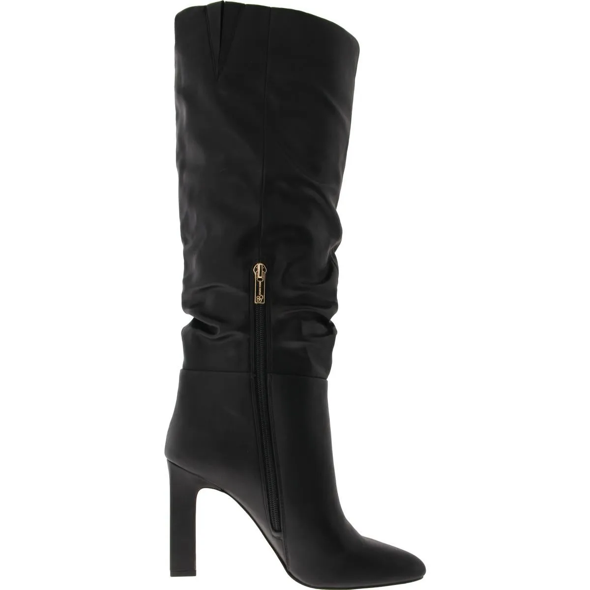 MINERVA Womens Faux Leather Cushioned Footbed Knee-High Boots