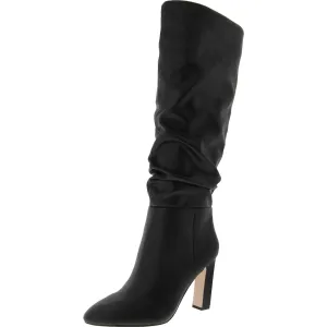 MINERVA Womens Faux Leather Cushioned Footbed Knee-High Boots