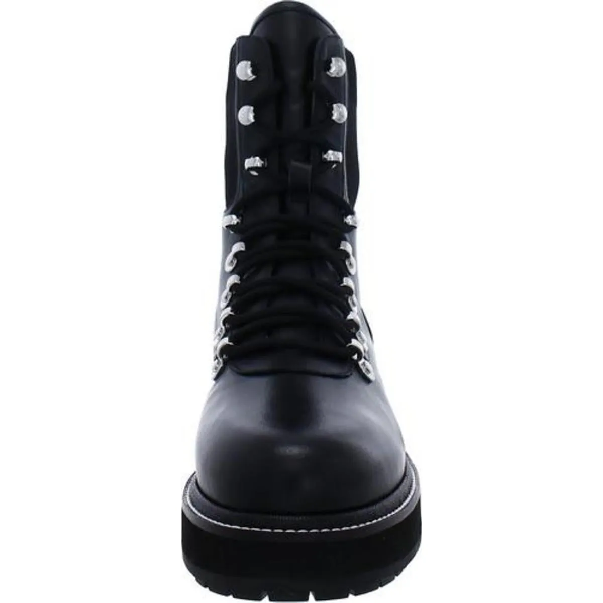 Mlelwa Womens Leather Combat Motorcycle Boots