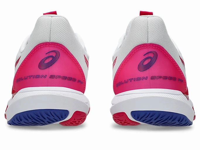 Croc-Embossed Asics Women's Solution Speed FF 3 (White/Bright Rose) Vegan Leather Shoulder Bag