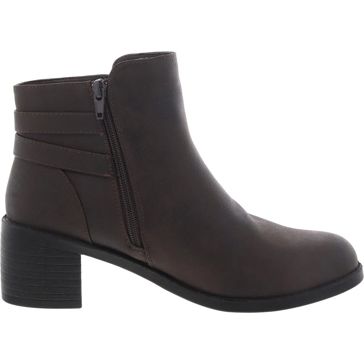 Murphy  Womens Padded Insole Faux Leather Ankle Boots