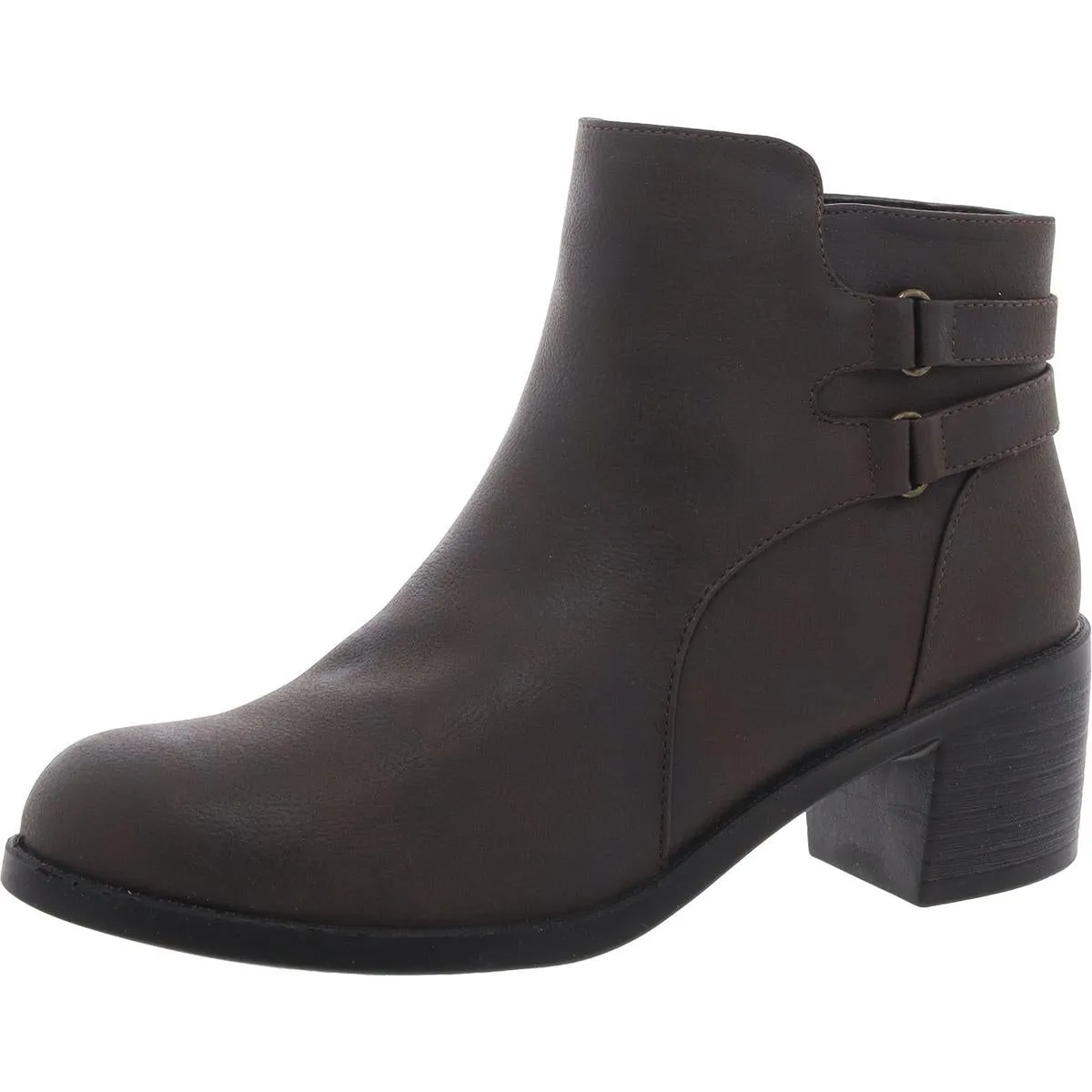 Murphy  Womens Padded Insole Faux Leather Ankle Boots