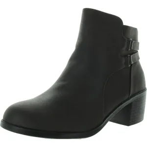 Murphy Womens Zipper Faux Leather Booties