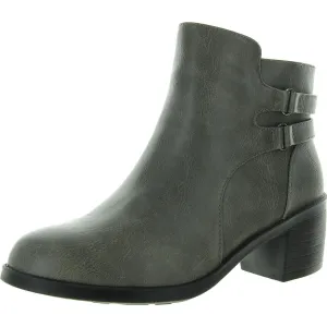 Murphy Womens Zipper Manmade Ankle Boots