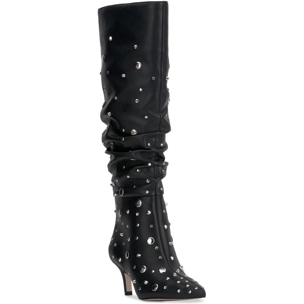 Naevy 2 WC Womens Wide Calf Faux Leather Knee-High Boots