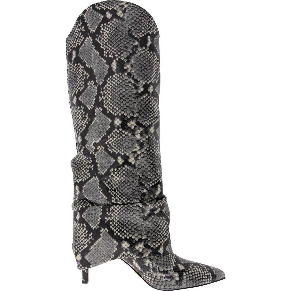 Nairine 2 Womens Leather Cuffed Knee-High Boots